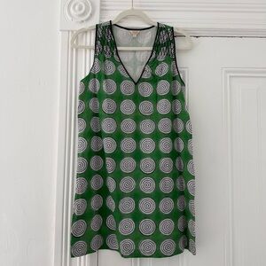 Layla Green Cotton Circle Pattern Mini Dress